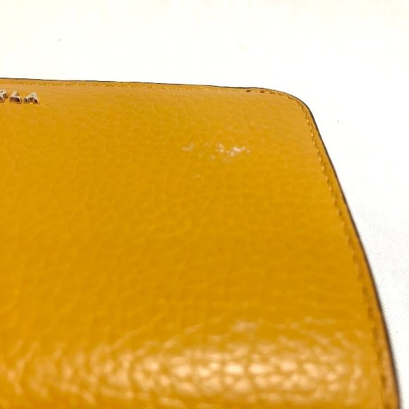 FURLA Yellow Leather Wallet Bifold Ladies - Picture 7 of 9